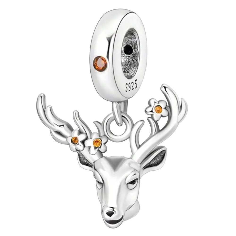 S925 Woodland Deer Charm Pandora Style